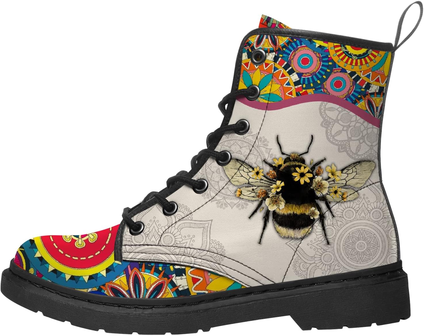 

Женские и мужские ботинки Honey Bee, кожаные ботинки на шнуровке, ботинки, подарок для нее и для него Lodaden, бежевый