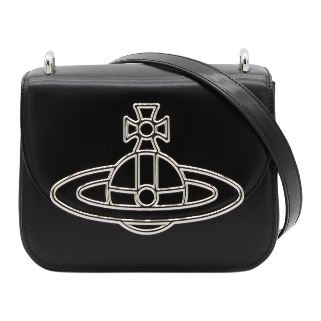 Vivienne Westwood Сумка через плечо Linda Calfskin, женская кроссбоди черная — фото 4