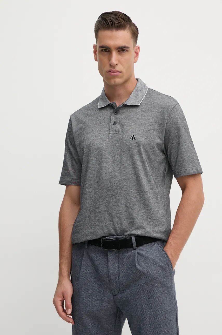 

Рубашка-поло Armani Exchange из хлопка, серый