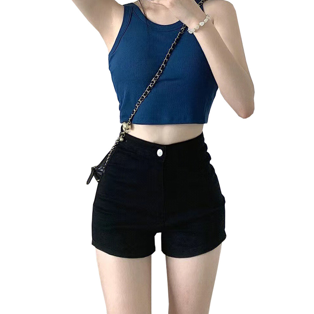 

Concubine Zhu Women Denim Shorts, Черный