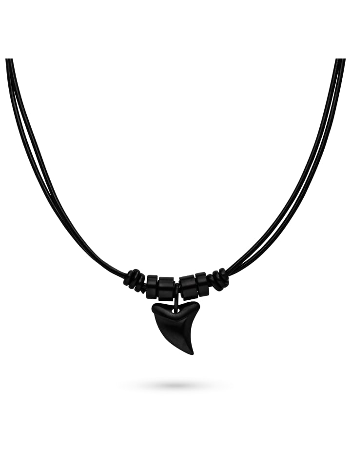 

s.Oliver Колье с акульим зубом черного цвета