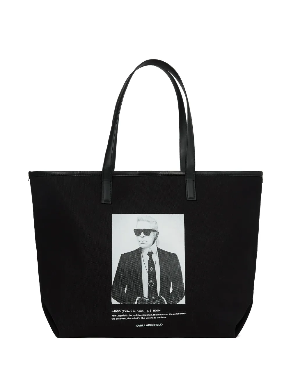 

Сумка-тоут с принтом Karl Lagerfeld, черный