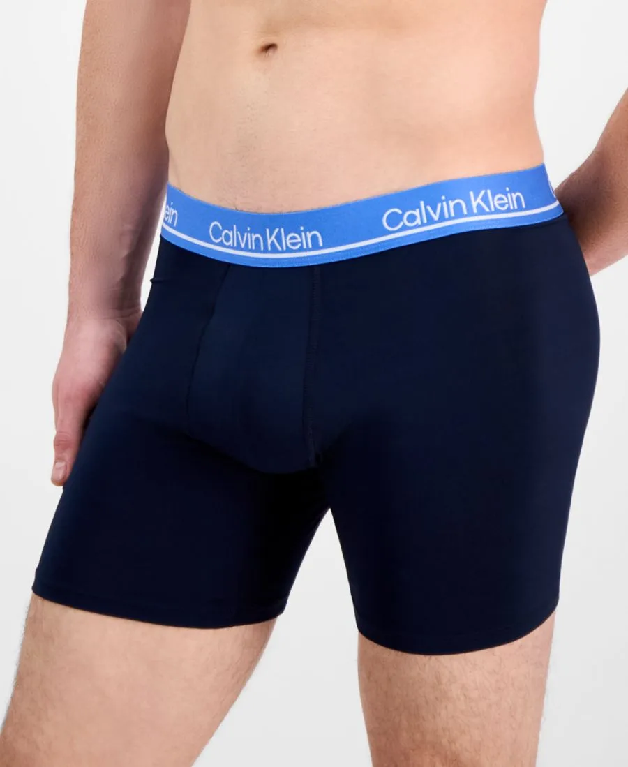Calvin Klein Мужские боксеры из микрофибры с влагоотводящими свойствами, комплект из 3 штук — фото 3