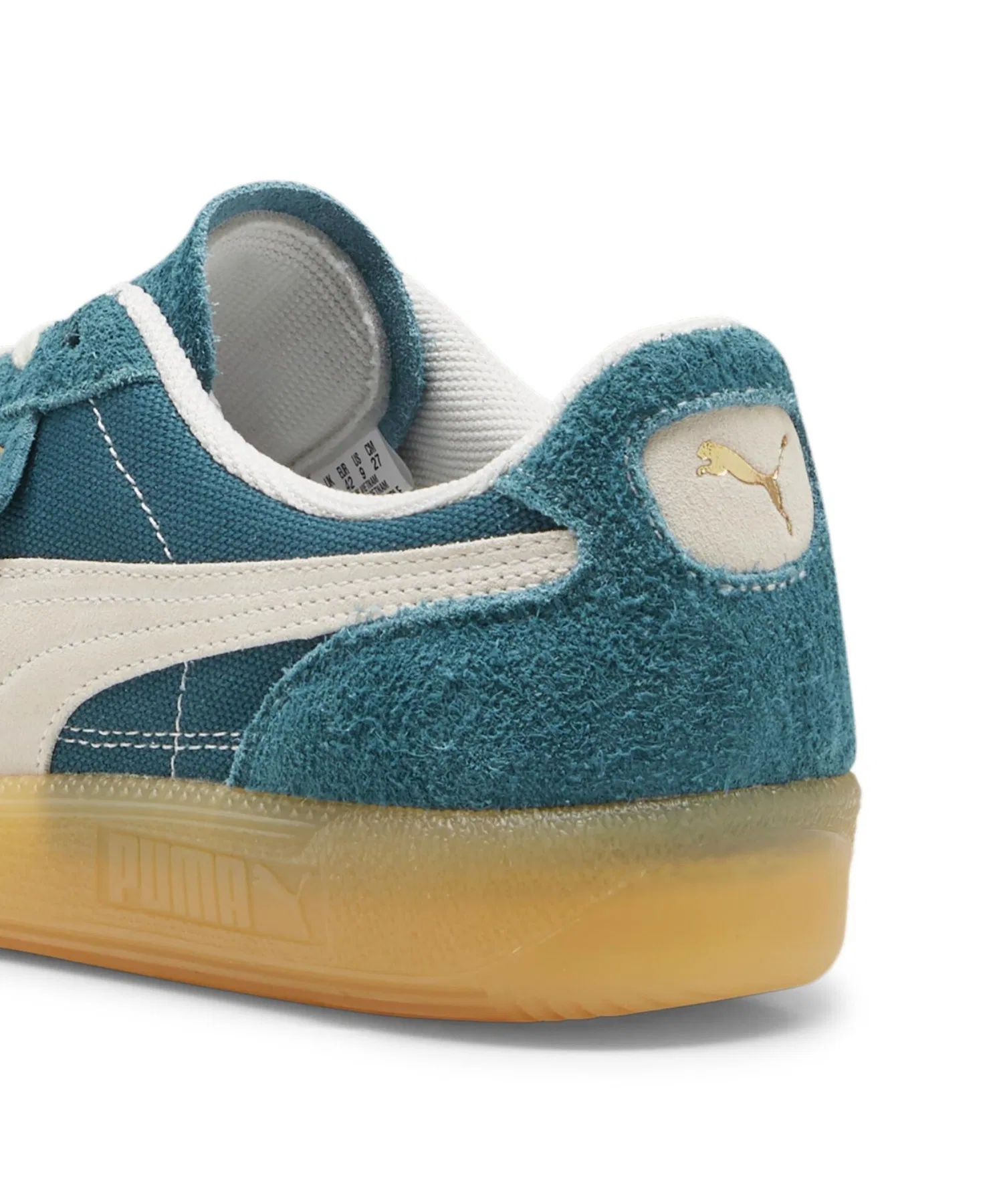 Мужские кроссовки PUMA Palermo Vintage с гам-соул зелёные — фото 4