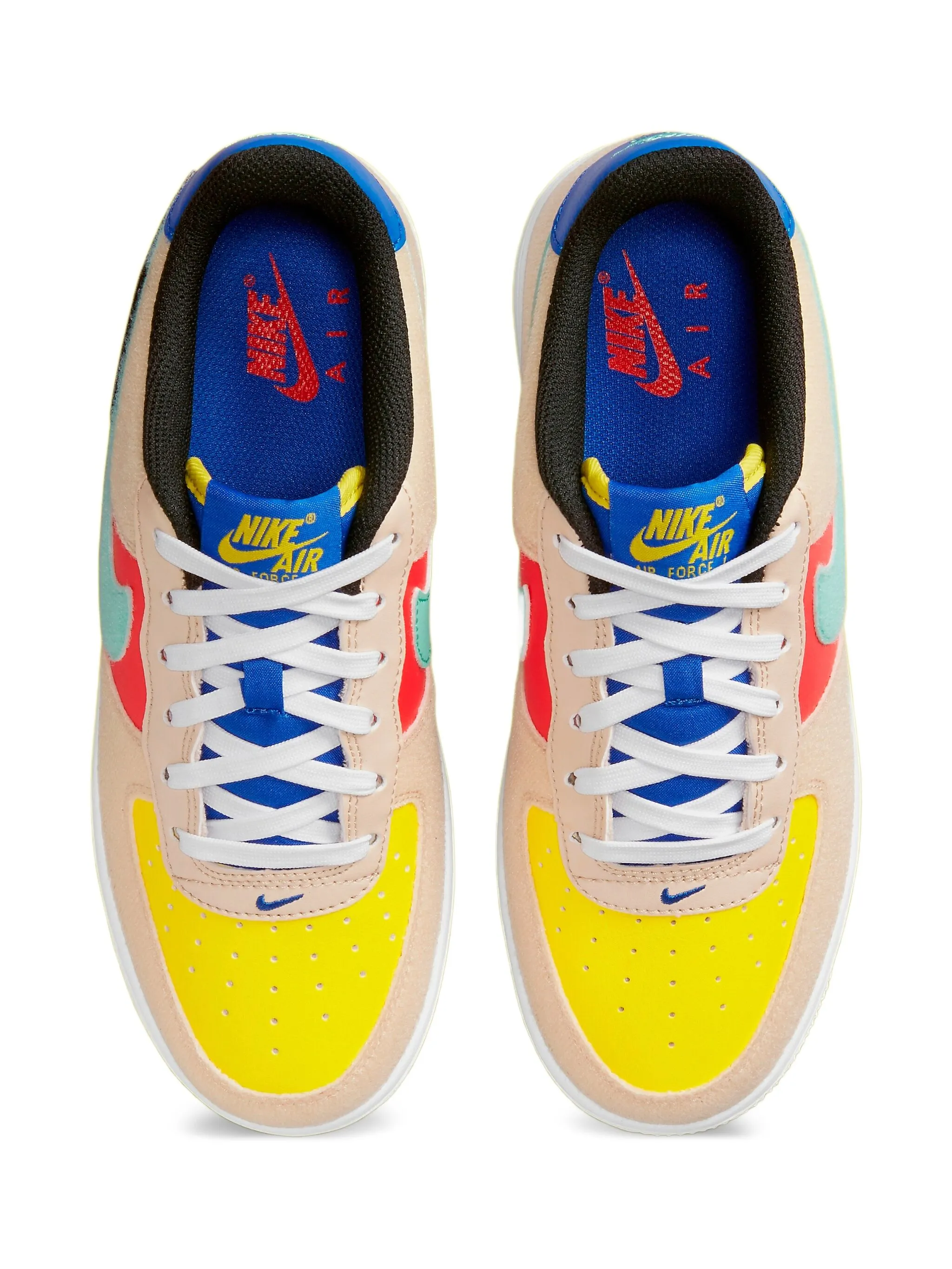 Кроссовки Air Force 1 Sanddrift/Emerald Rise Nike Kids, бежевый — фото 3