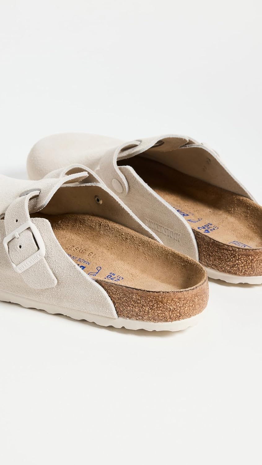 Мужские сабо Birkenstock Boston с мягкой стелькой, белый — фото 3