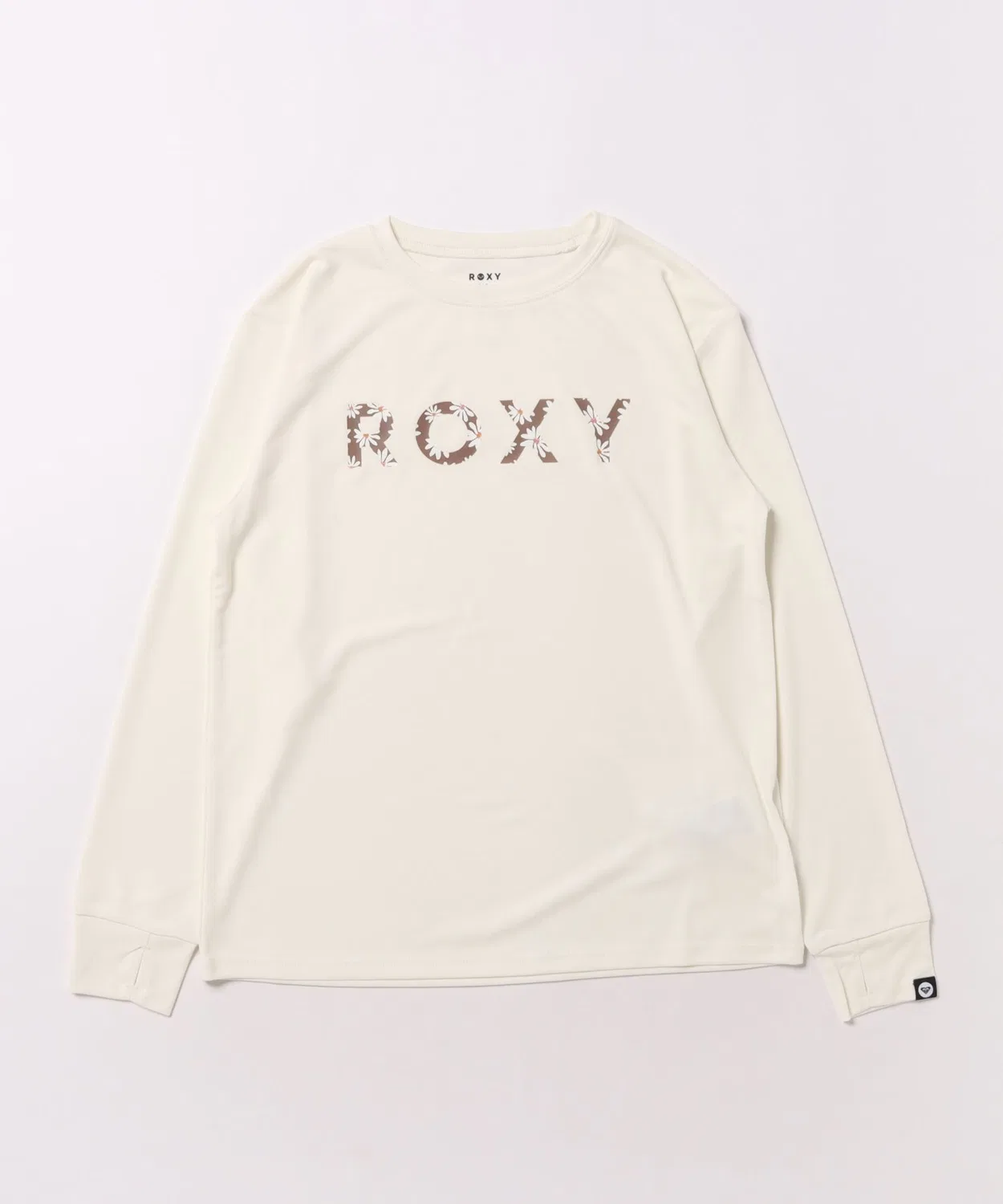 Детская длинная рашгарда ROXY SPLASHY L/S, офф-вайт