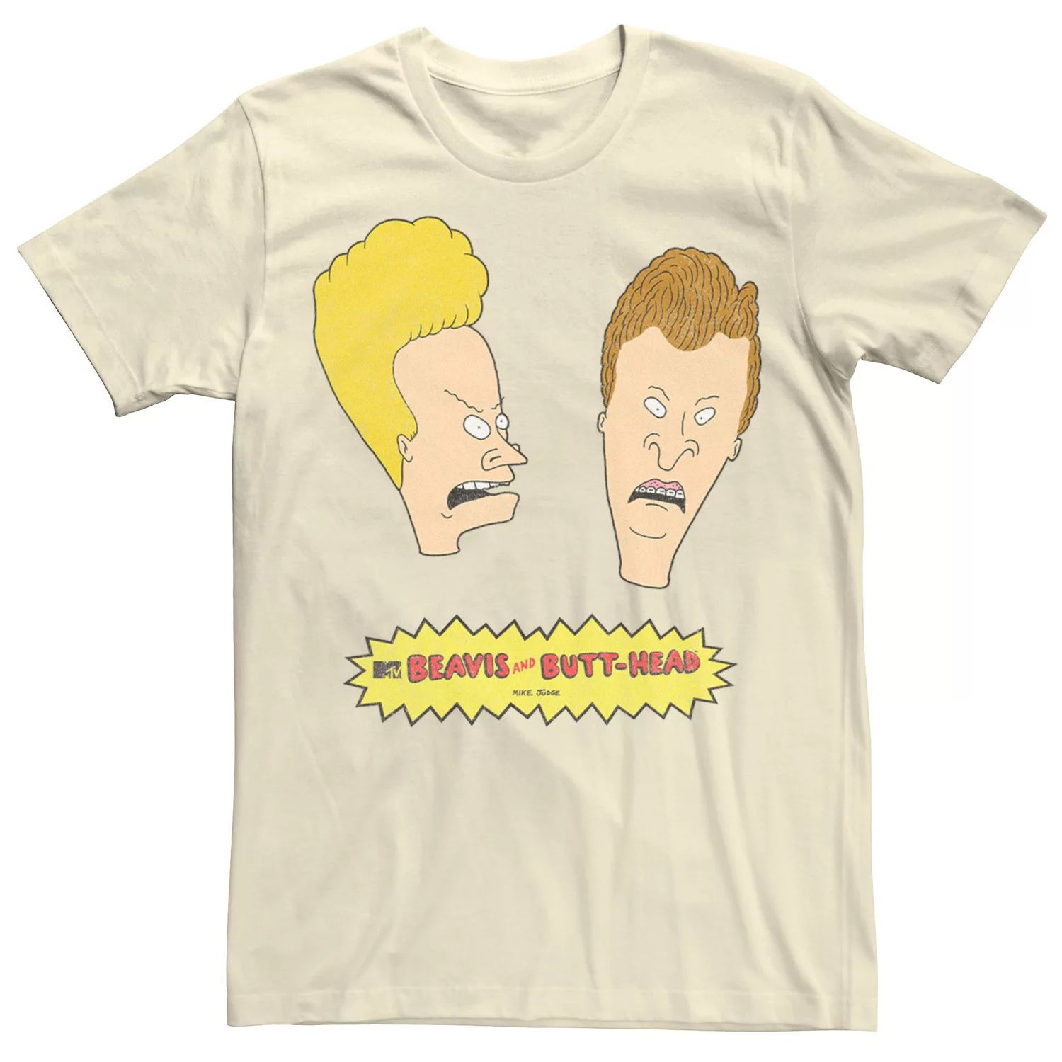 

Мужская футболка с портретом Beavis And Butthead Large Faces Licensed Character