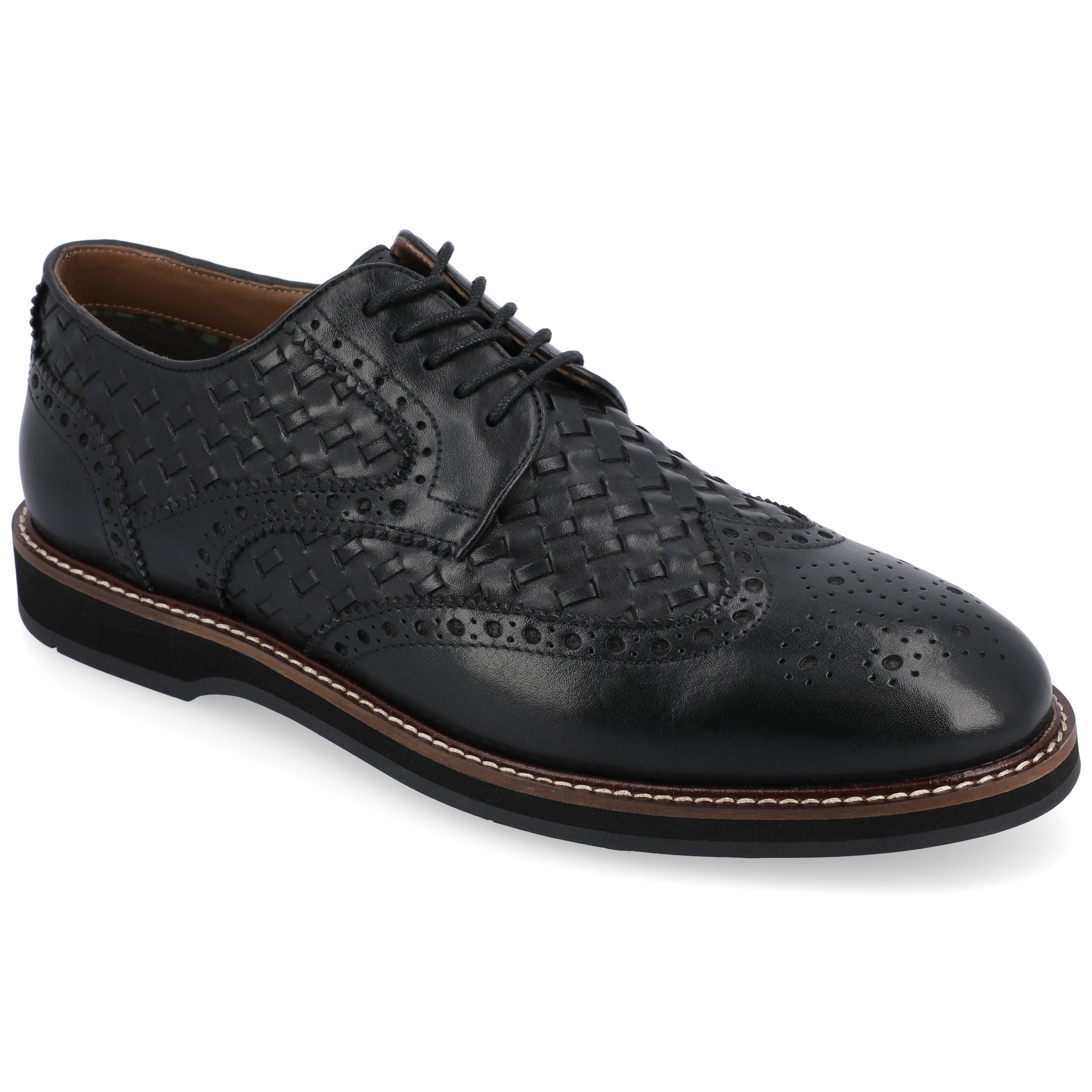 

Thomas & Vine Radcliff Woven Wingtip Дерби, цвет midnight