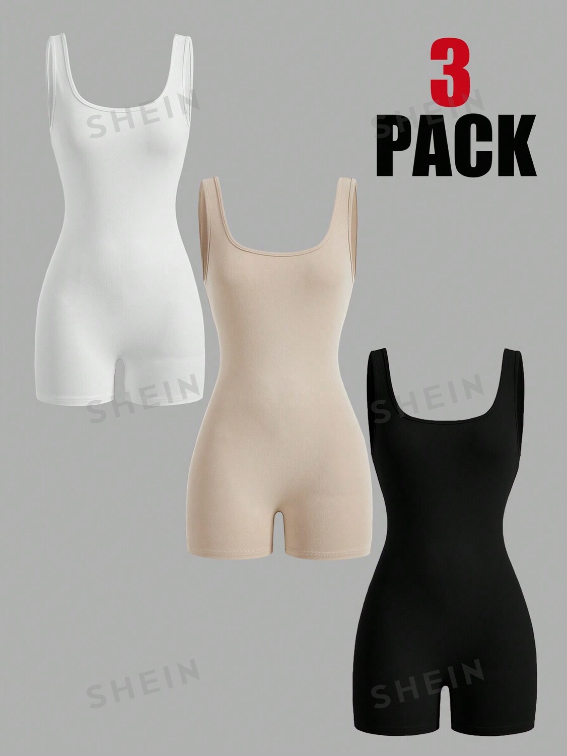

Боди Shein Ezwear, 3 штуки
