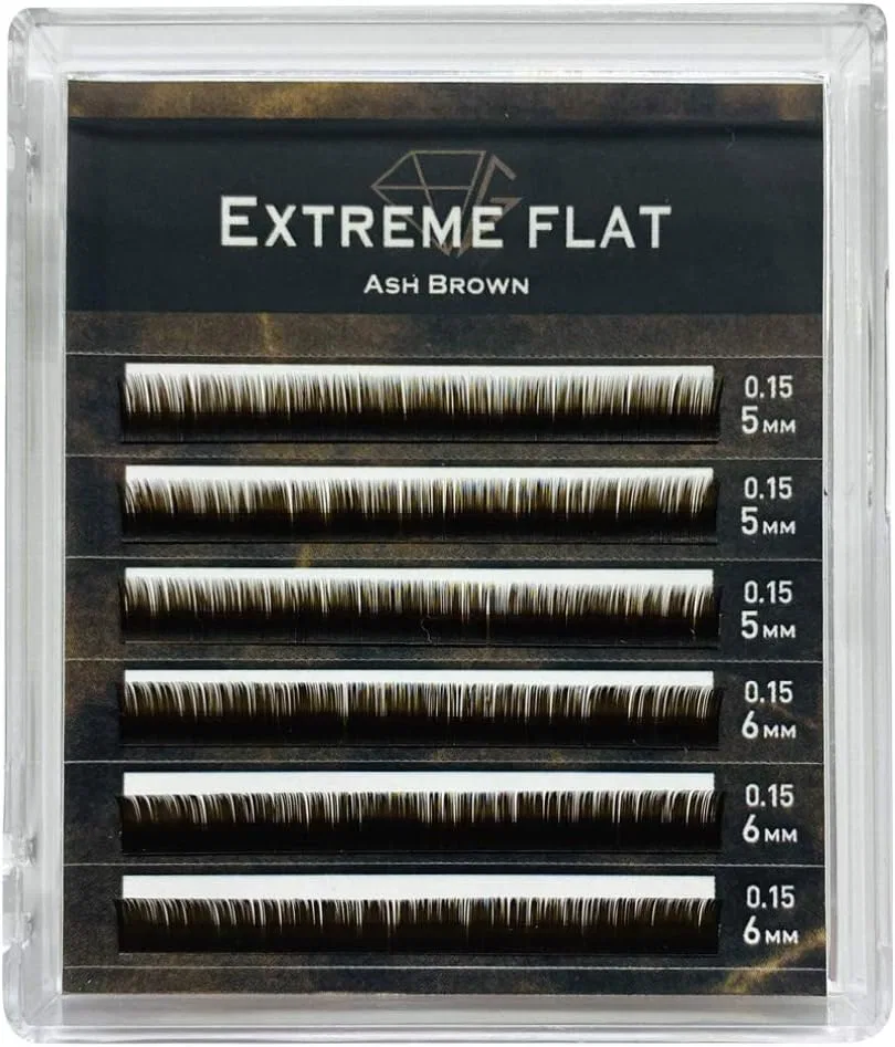 Ресницы нижние Flat Ash Brown GLAMORIZE 0.15