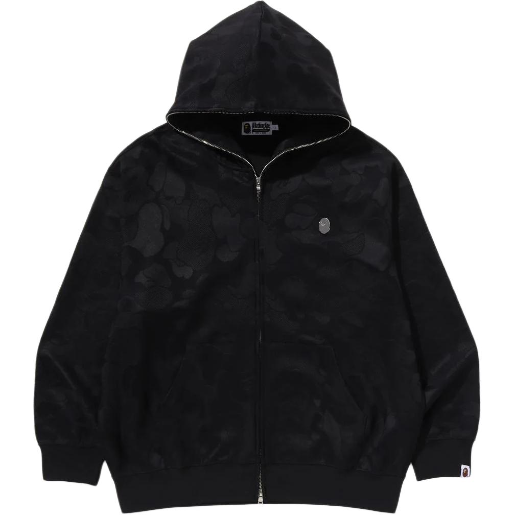 

Bape Solid Camo джерси расслабленного кроя худи с молнией A BATHING APE, черный