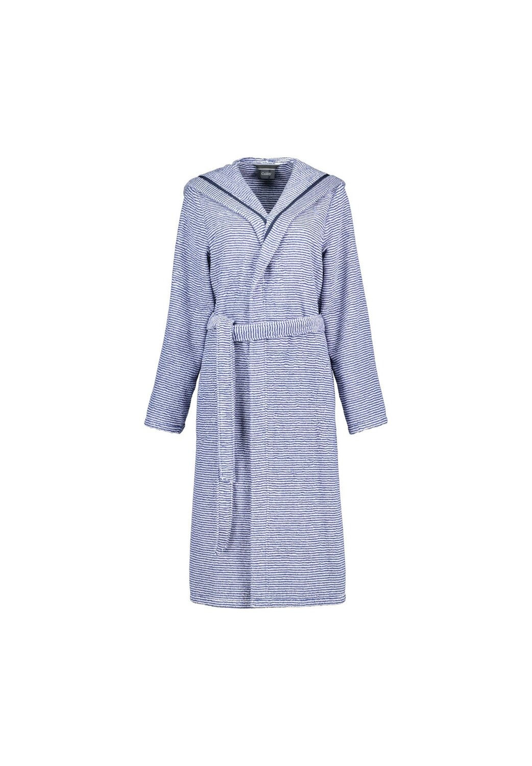 

Халаты женские с капюшоном в полоску 3336 темно-белый - 16 Cawö, синий
