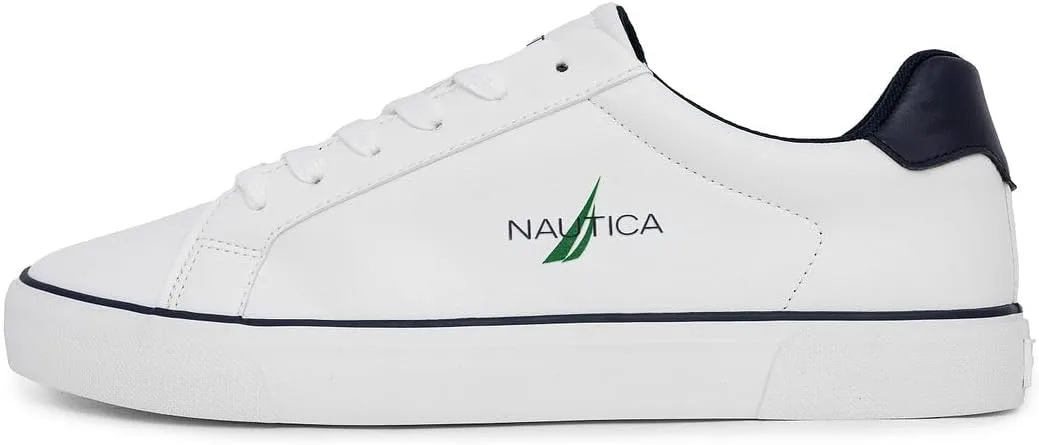 Мужская повседневная обувь Nautica, классические низкие лоферы на шнуровке, модные кроссовки - в стандартных и широких размерах, белый — фото 2
