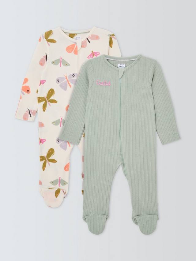 

Детский комбинезон-бабочка с молнией John Lewis, Pack of 2, Pink Multi