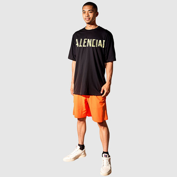 Футболка tape type t-shirt medium fit 'black faded' Balenciaga, черный — фото 3