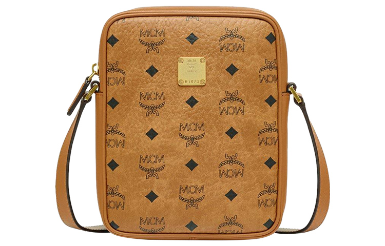 

Классическая плечевая сумка Visetos из лакированного холста, мини кроссбоди унисекс MCM