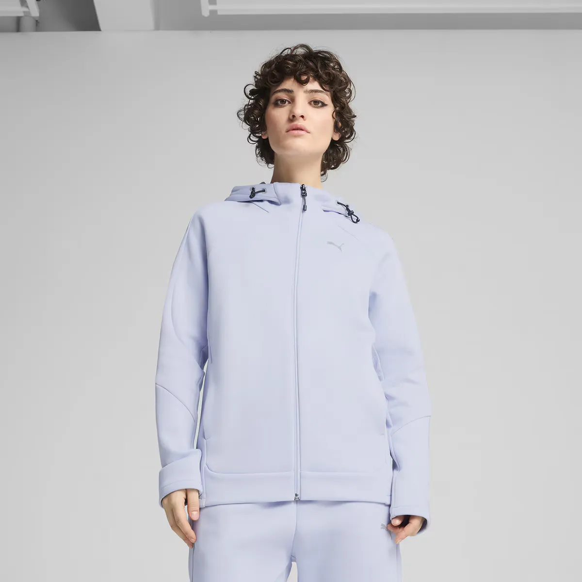 

Женская толстовка с капюшоном Evostripe на молнии DK Puma Sweatsty, пурпурный