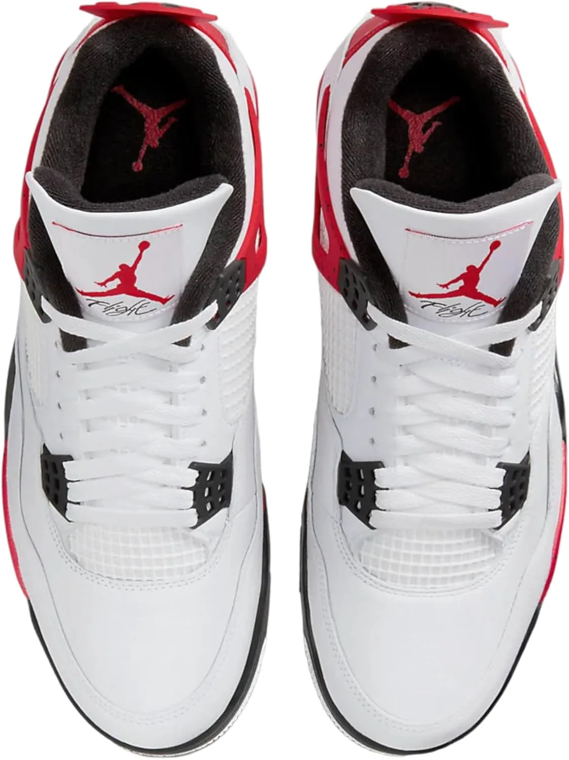 Мужские кроссовки Nike Air Jordan 4 Retro, белый/красный/черный — фото 3