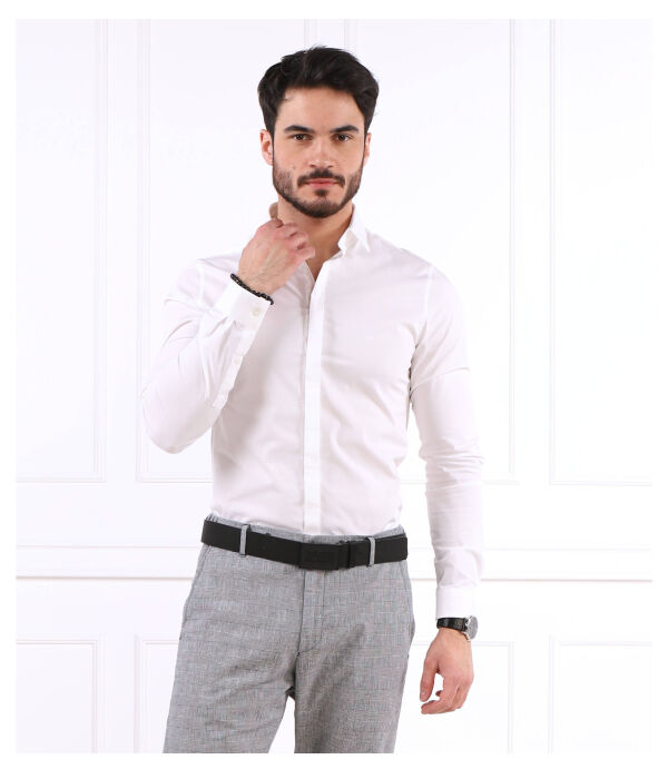 Поплиновая рубашка Extra slim fit Calvin Klein, белый — фото 3