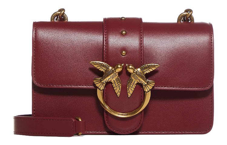 

PINKO Кожаная сумка через плечо SIMPLY для женщин красная