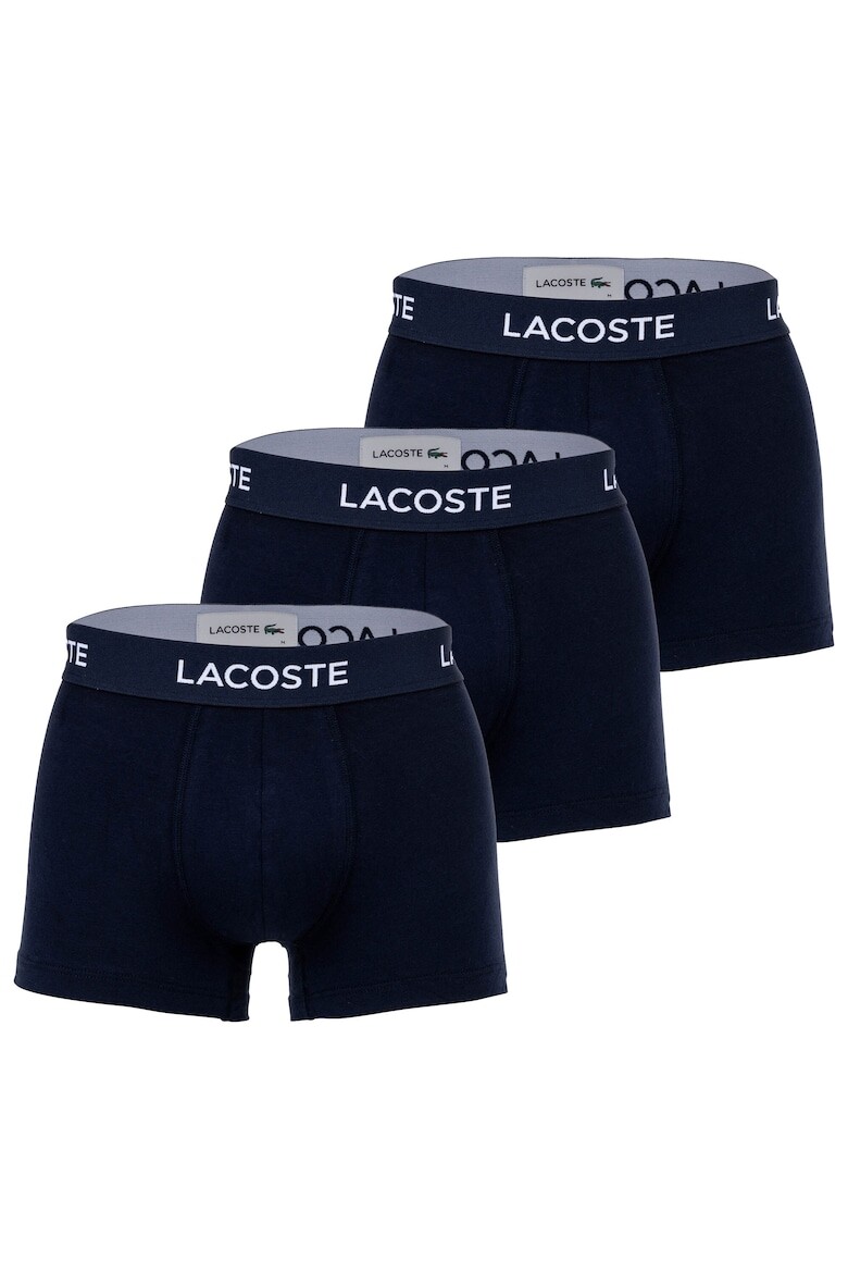 

Боксеры с логотипом на поясе - 3 пары Lacoste, синий