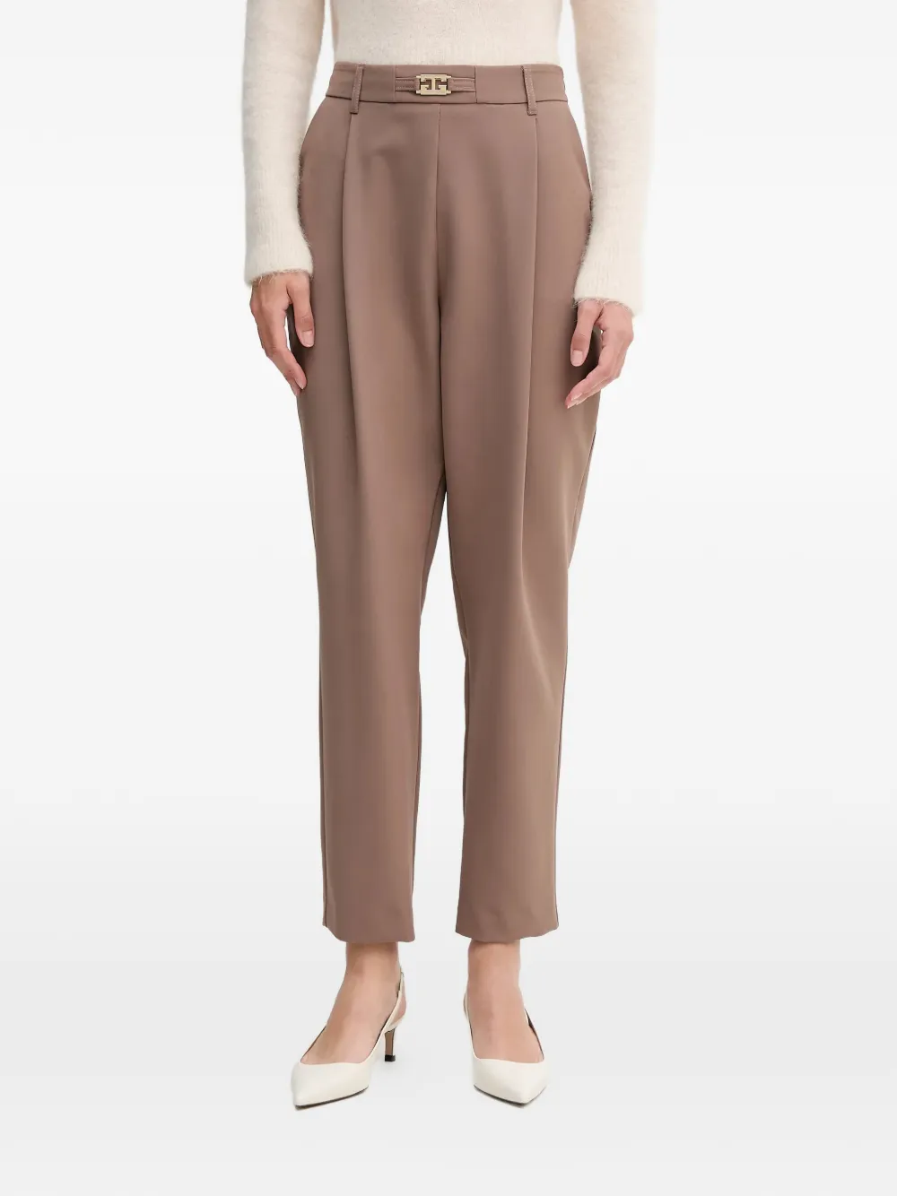 

Брюки прямого кроя с плессировкой Gaudi, коричневый