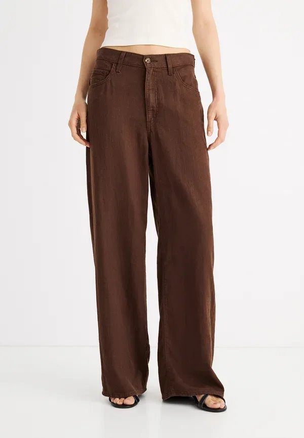 Джинсы Levi'S, модель Cinch wide leg, цвет горячий шоколад