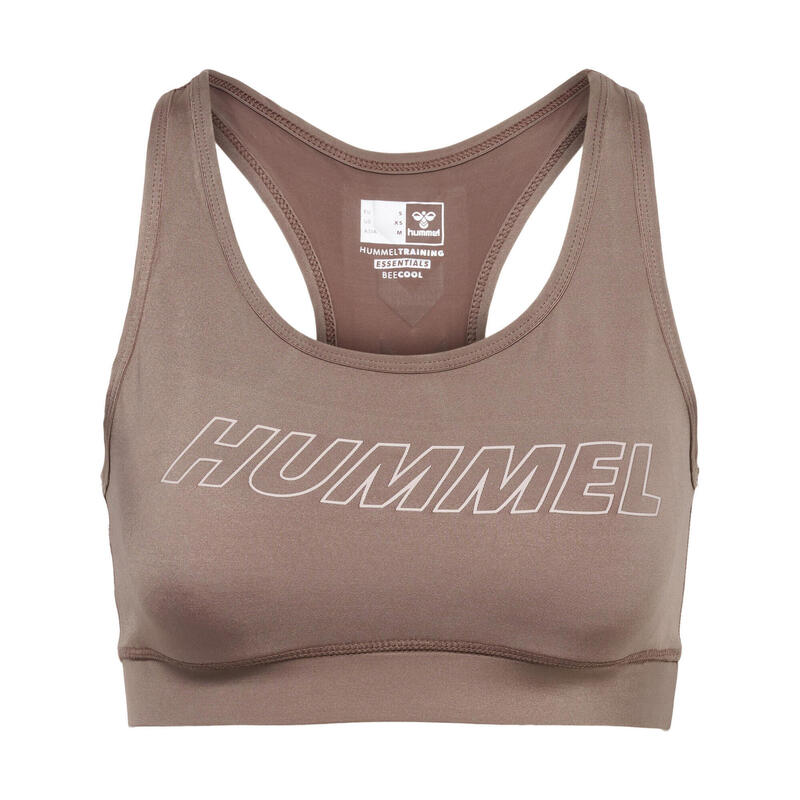 

Hmlte Tola Sports Bra женский спортивный бюстгальтер для тренировок с технологией Beecool HUMMEL, цвет grau