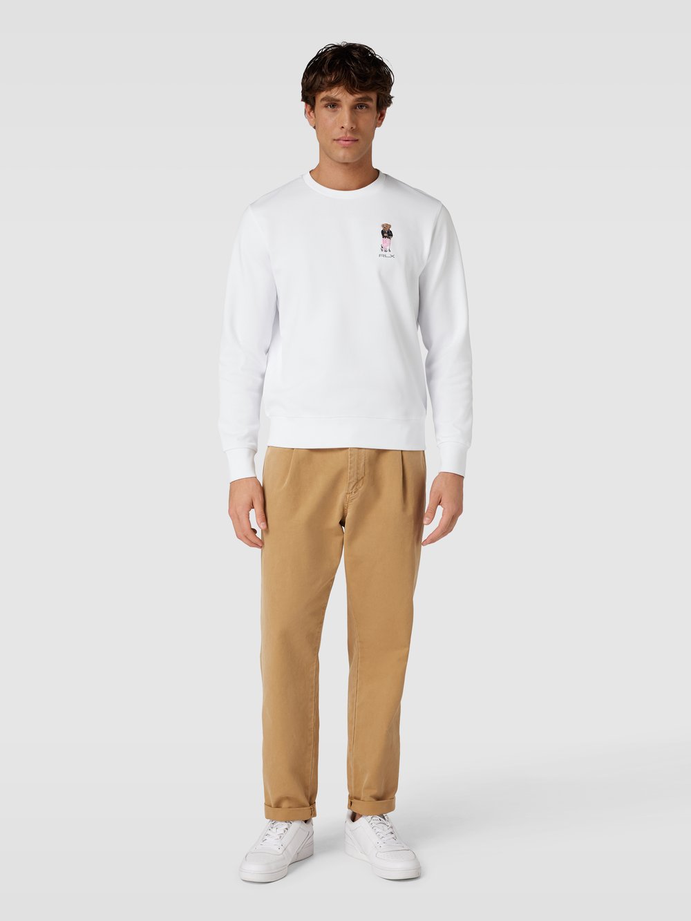 

Вязаный свитер с узорчатой ​​вышивкой Polo Ralph Lauren, белый