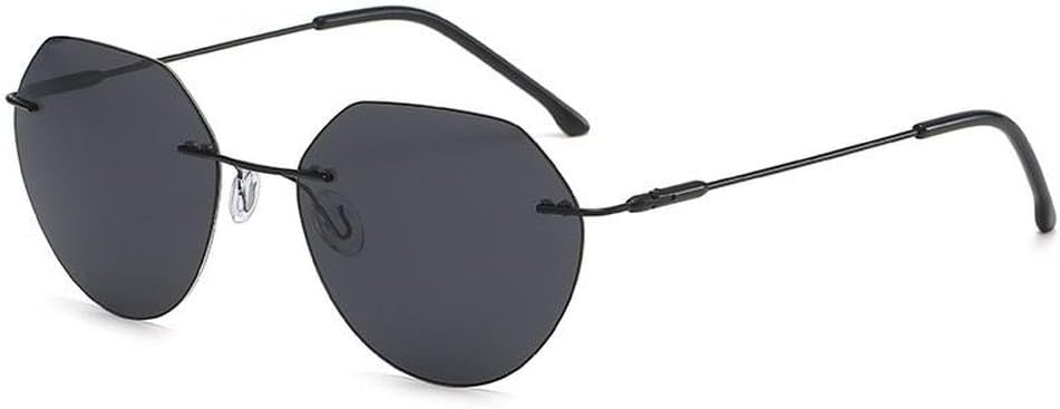 

Солнцезащитные очки без оправы для вождения в темное время суток, модные солнцезащитные очки для мужчин и женщин, фотохромные солнцезащитные очки UV400, SUN1134 Generic, Black Black