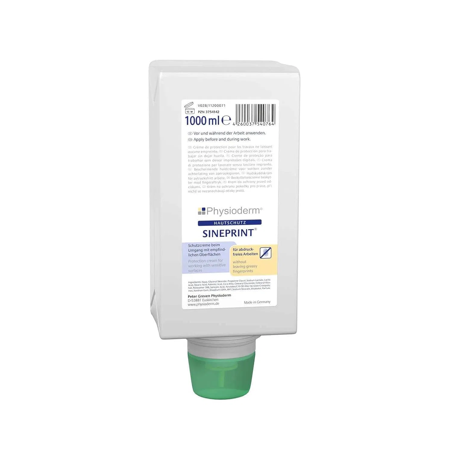 Защитный крем для рук PHYSIODERM Sineprint, 1 л Physioderm