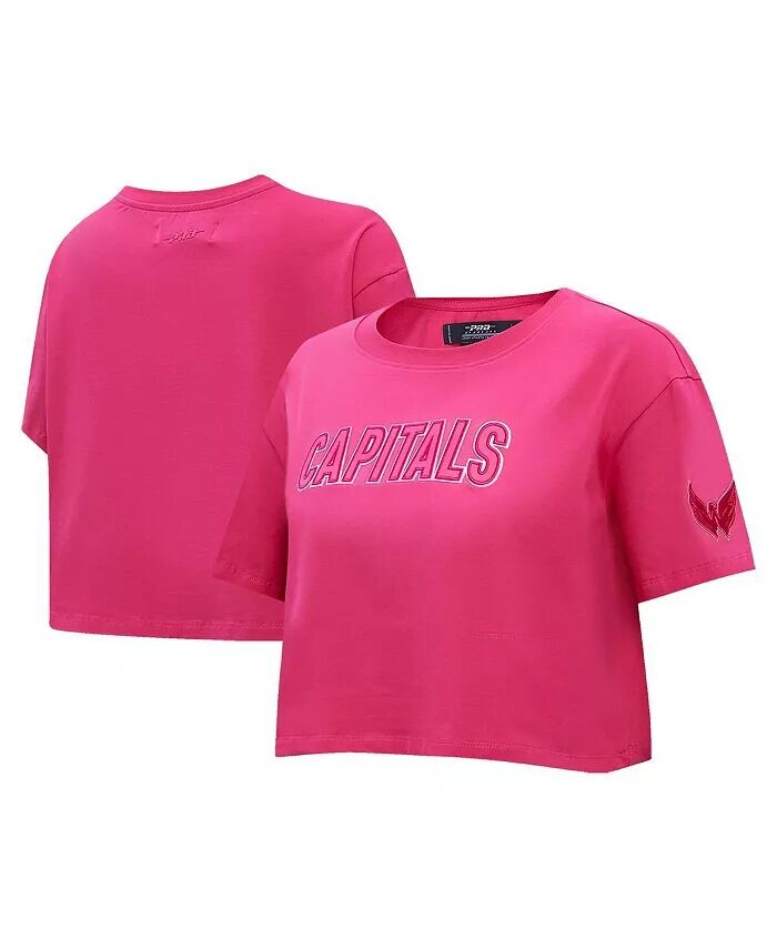 

Женская укороченная свободная футболка Washington Capitals Triple Pink Pro Standard