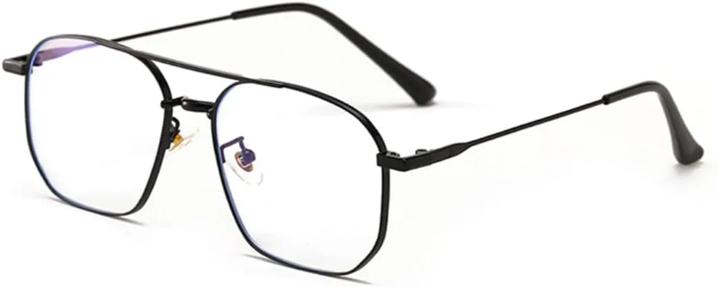 

Ретро солнцезащитные очки с двойной перемычкой и металлической оправой для женщин и мужчин, с прозрачными линзами Ocean и защитой от УФ-излучения UV400 TVTBBVV, 1