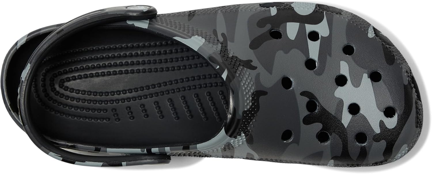 Унисекс сабо Crocs Classic с графическим принтом, черный/серый — фото 2