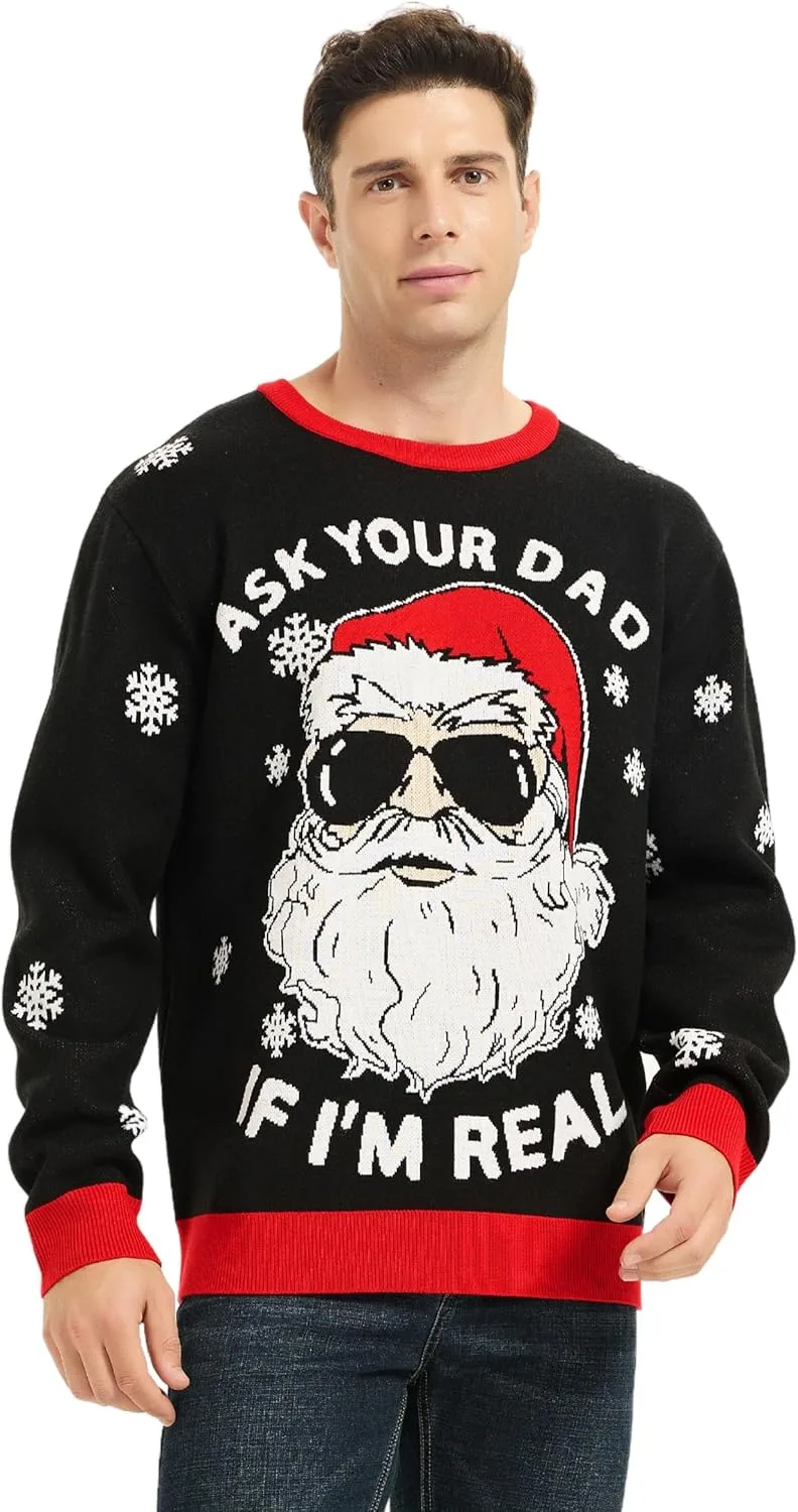 

Свитер мужской Ugly Christmas Sweater с забавным принтом для праздничной вечеринки Frojuly