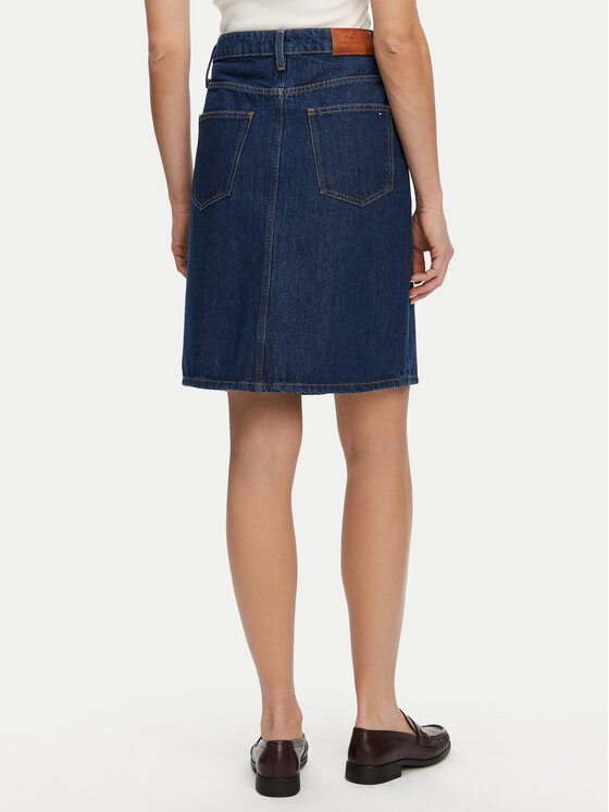 Джинсовая юбка обычного кроя WW0WW44390 Tommy Hilfiger, синий — фото 3