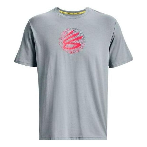 

Футболка curry mothers day logo t-shirt 'grey pink' Under Armour, серый