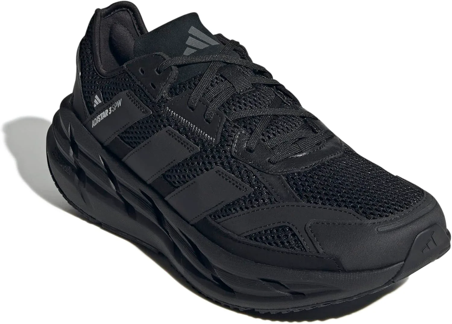Мужские беговые кроссовки Adidas Adistar 3 Sportswear - зеленые, черный/серый — фото 4
