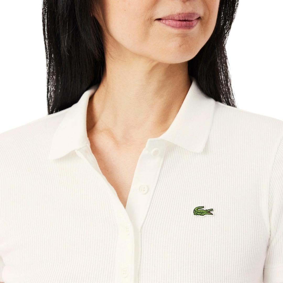 Поло Lacoste L.12.d женское, короткий рукав, зеленый — фото 2
