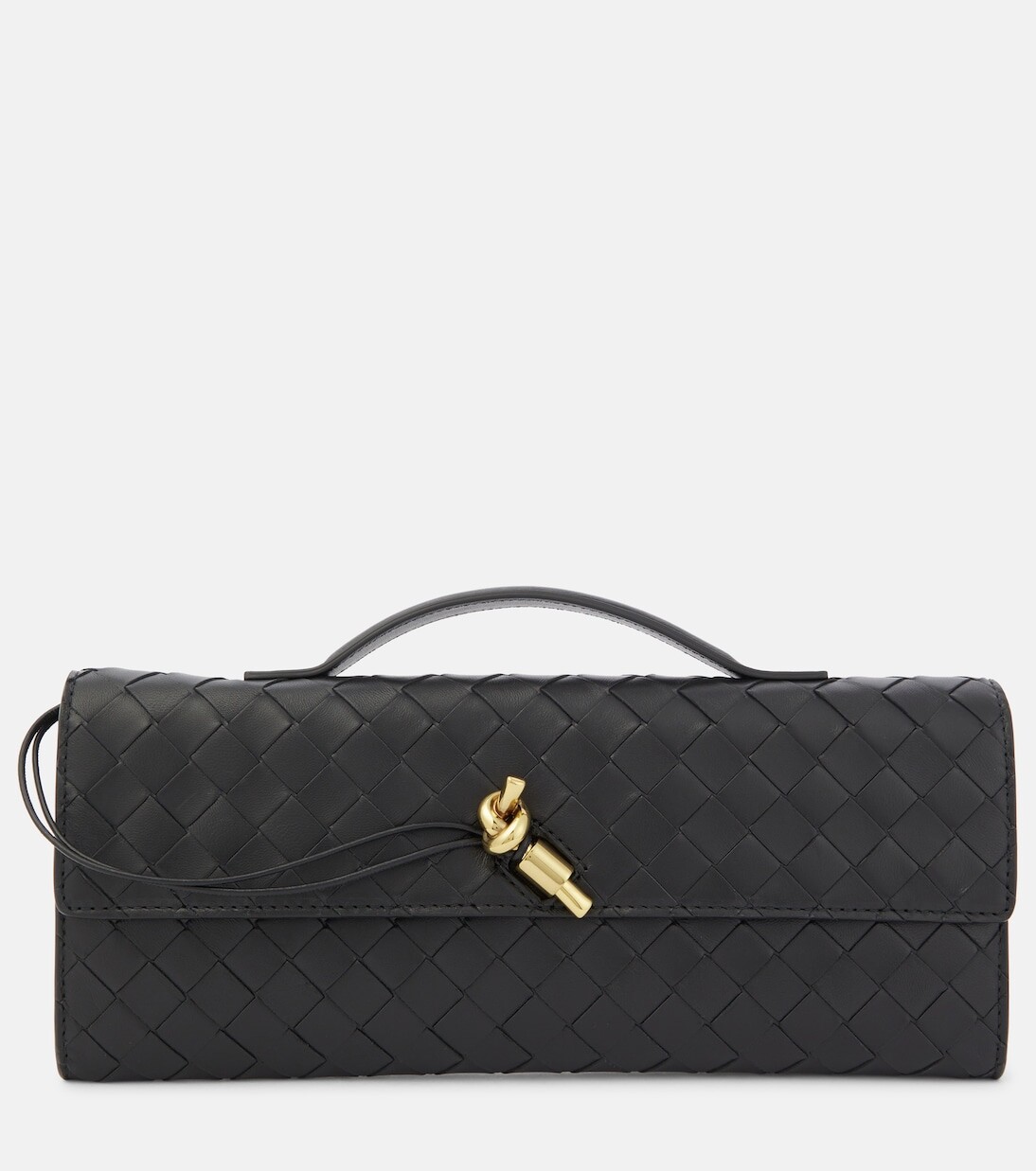 

Длинный маленький кожаный клатч andiamo Bottega Veneta, черный