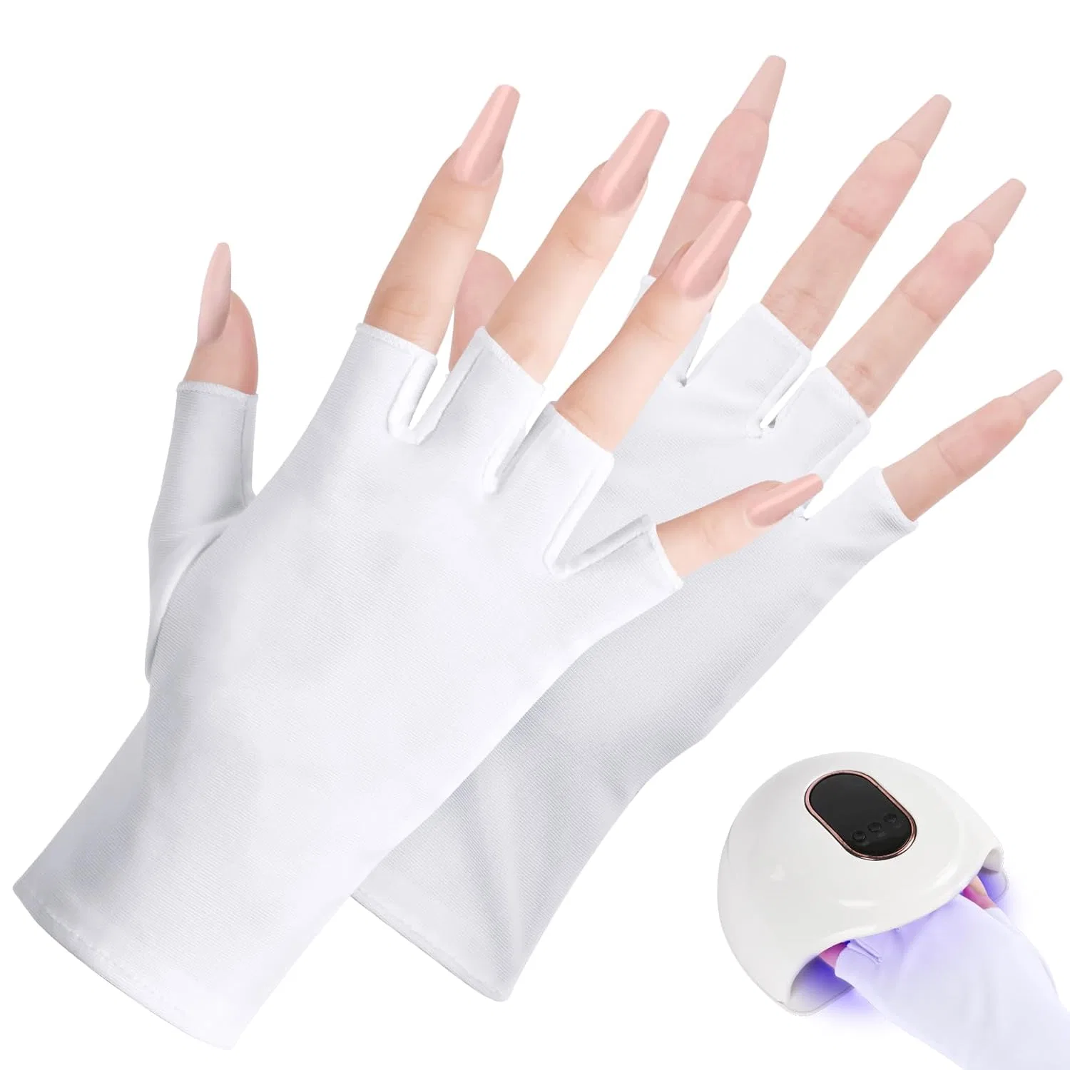 Перчатки ACWOO для маникюра с УФ-защитой Acwoo, White