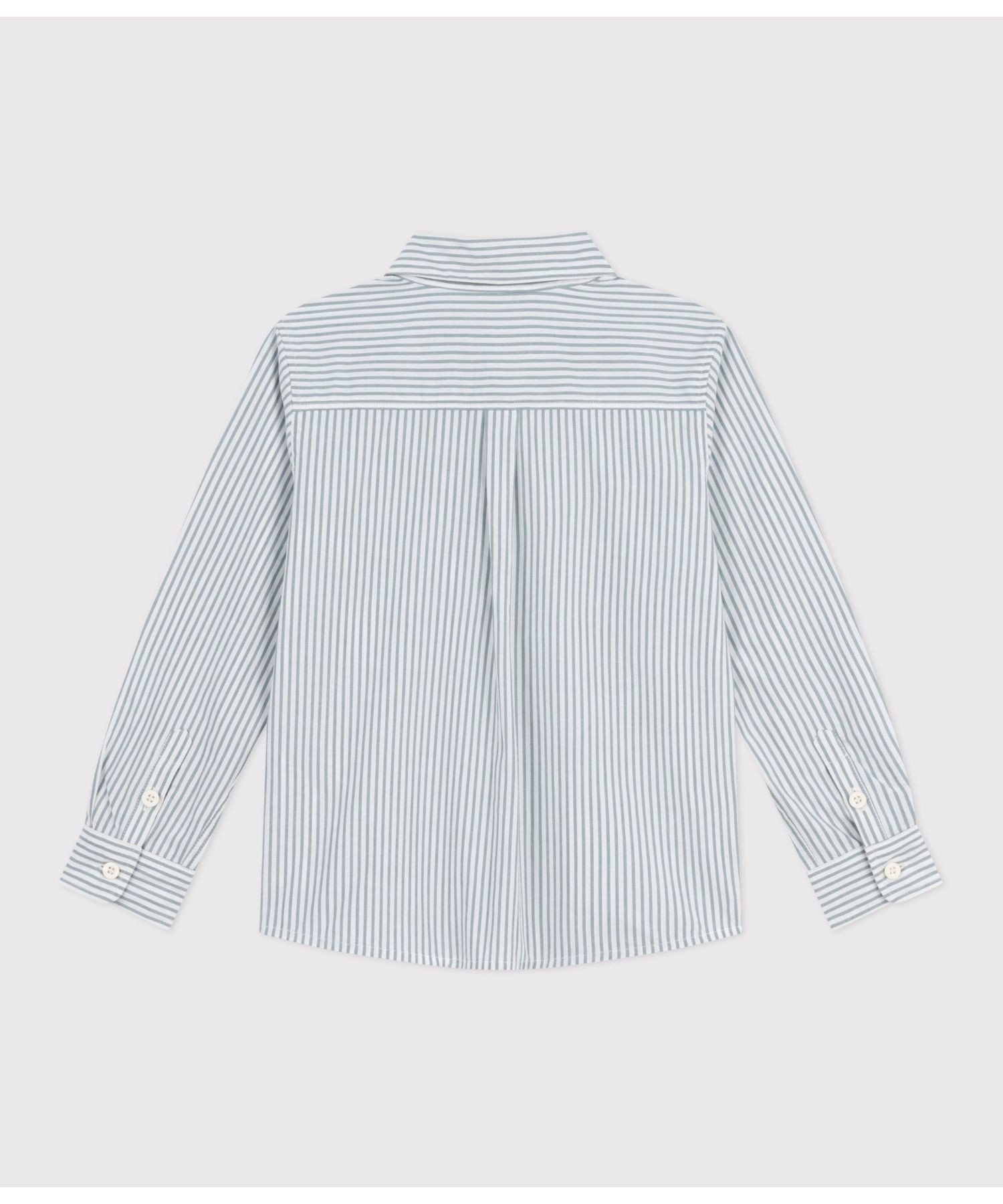 Рубашка PETIT BATEAU, Off-white/indigo blue — фото 2