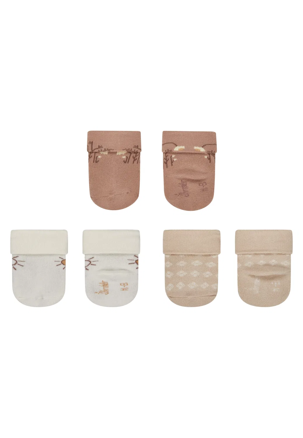 Носки 'Sonne' Sterntaler, Beige/Cognac/White — фото 2