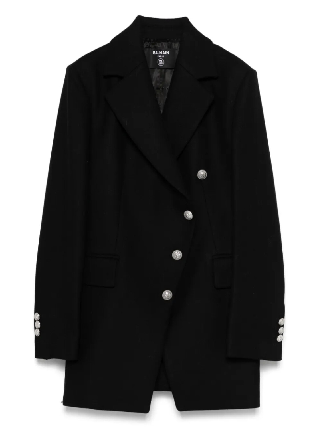 

Balmain Kids двубортное пальто, черный