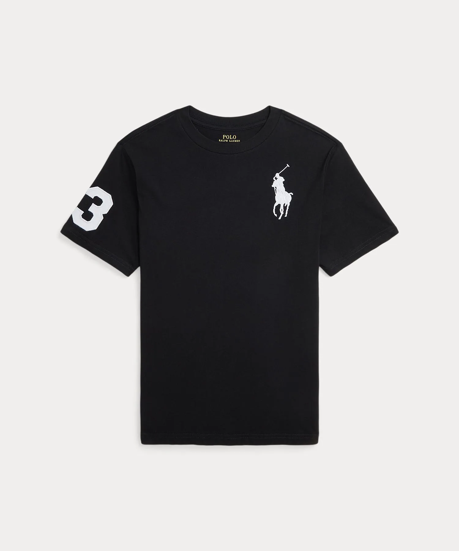 Детская футболка с вышивкой Big Pony POLO RALPH LAUREN CHILDRENSWEAR чёрная