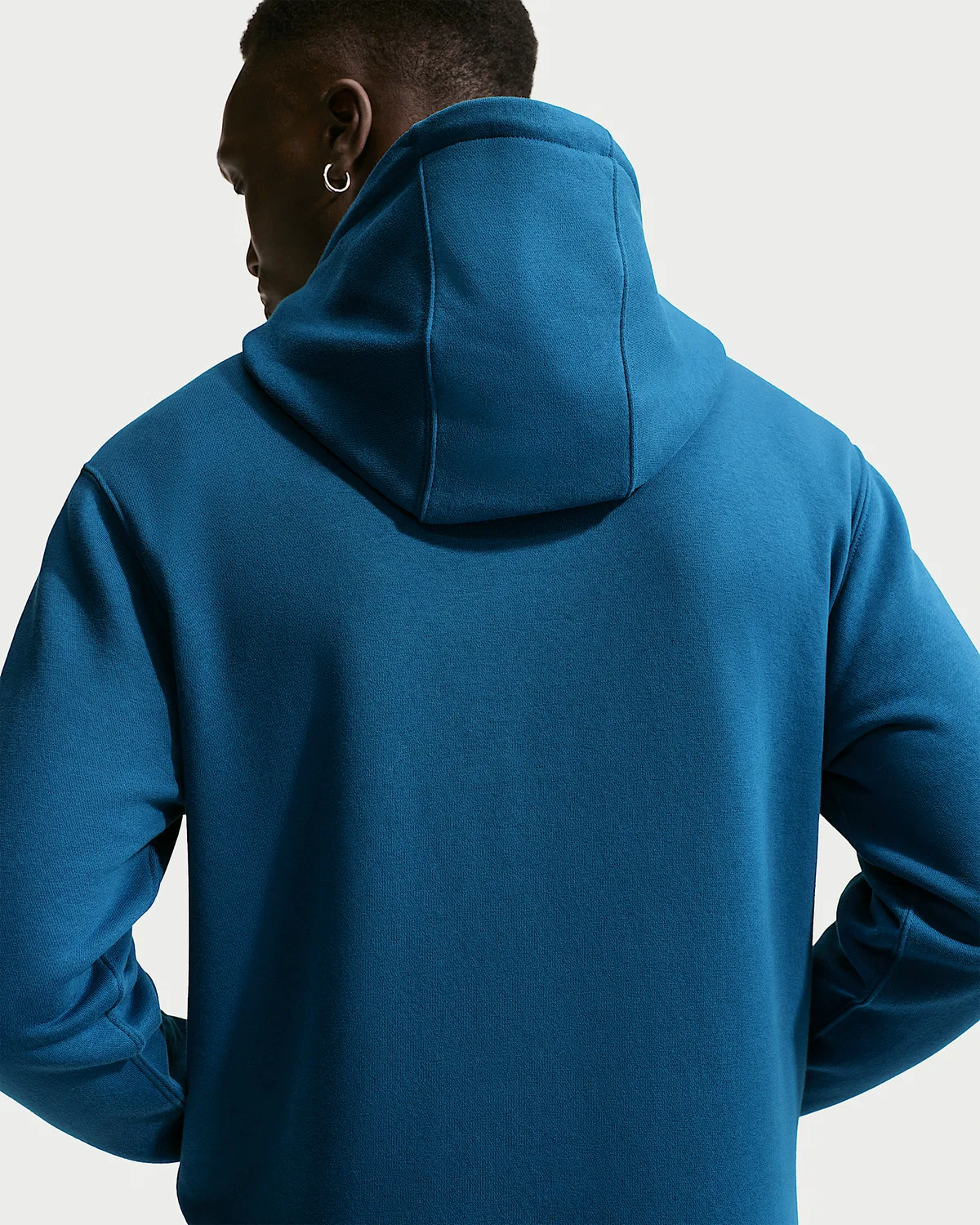 Мужская флисовая худи-пуловер Nike Club, Court Blue/Court Blue/Light Khaki — фото 2
