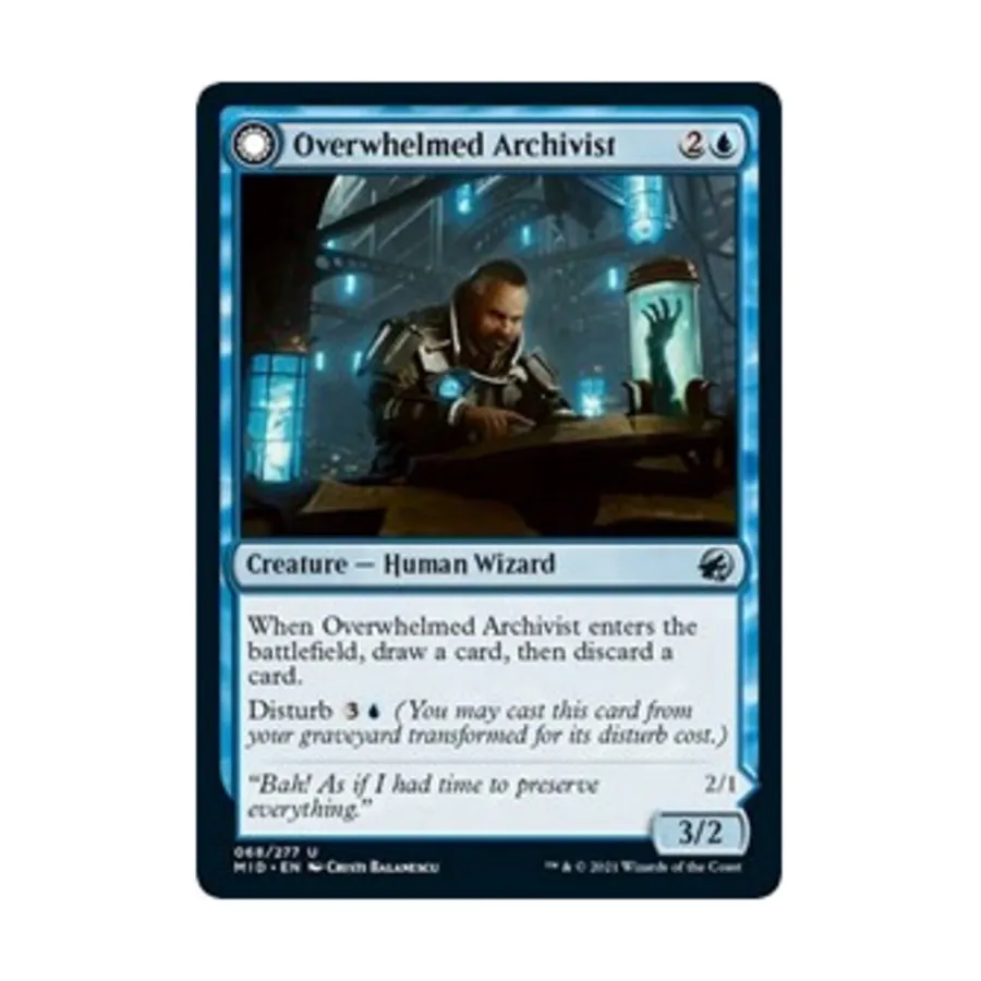 

CCG Потрясенный архивариус (U), MTG - Innistrad - Midnight Hunt