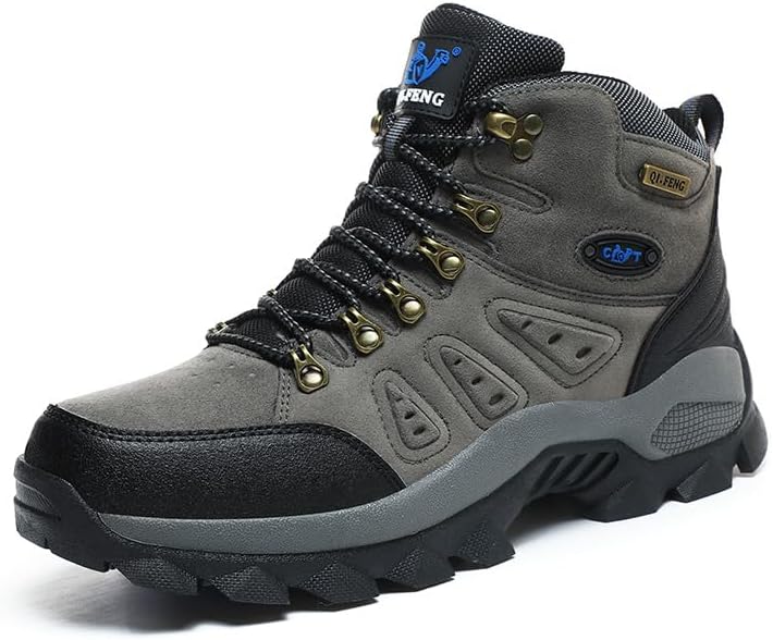 

Ботинки для походов Asifn для мужчин, для активного отдыха, треккинга, работы и альпинизма, противоскользящие, легкие, для кемпинга и работы, серый