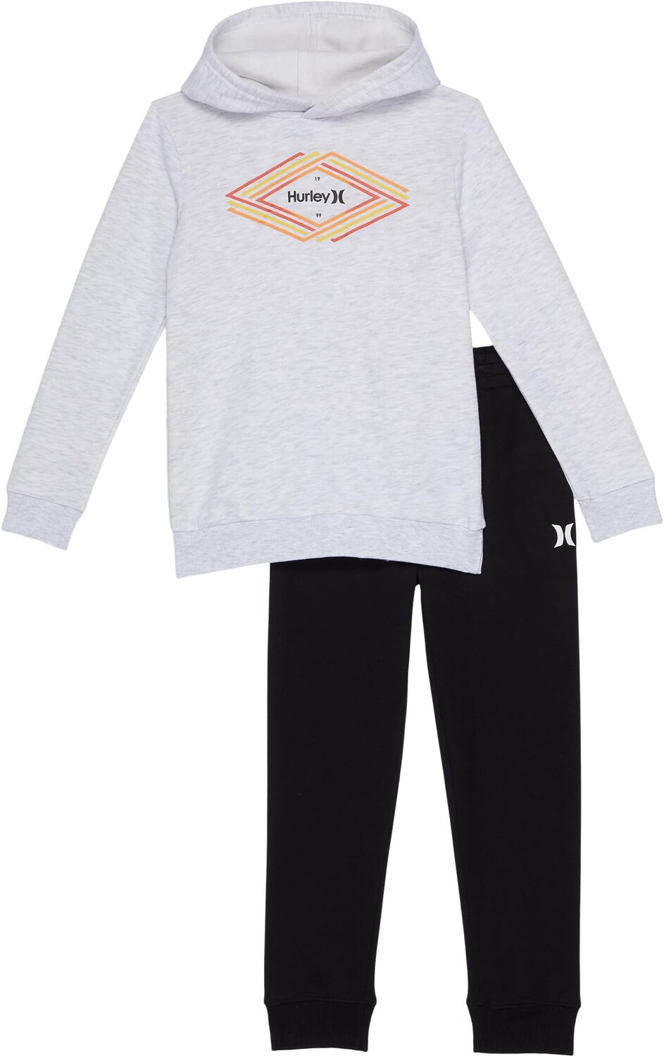 

Детский набор Hurley Graphic Pullover Hoodie and Joggers Two-Piece Outfit Set, цвет Birch Heather